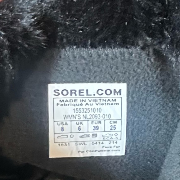 Sorel Tivoli High Il Snow Boots Waterproof Suede Leather Black Size 8 - Picture 10 of 11